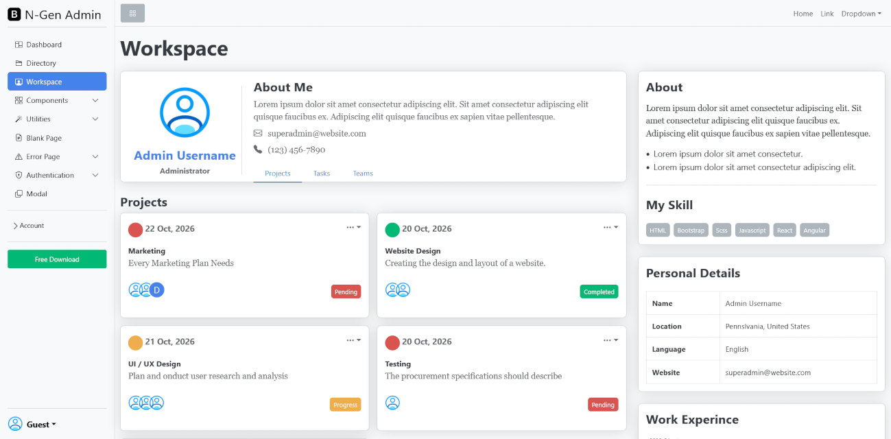 Workspace screenshot preview