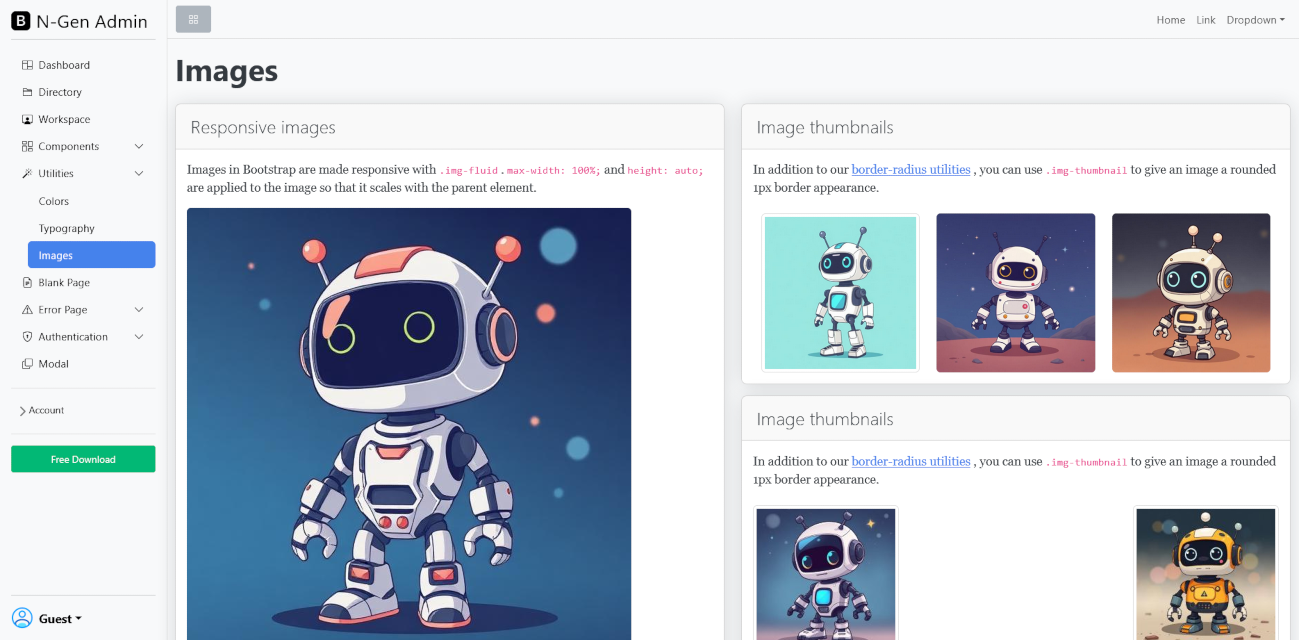 Image example preview